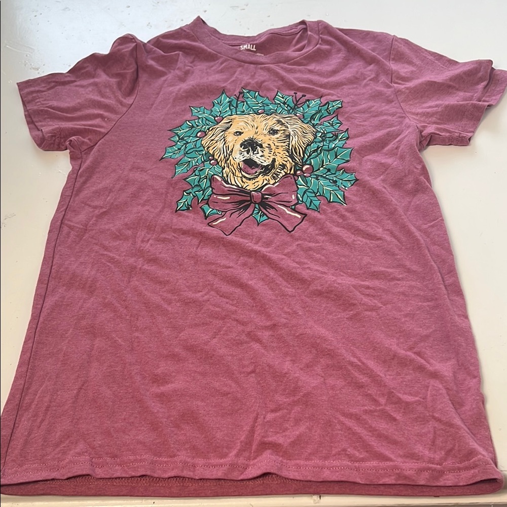 academy Sports Small Short Sleeve Red Golden Retriever Dog Graphic T Shirt